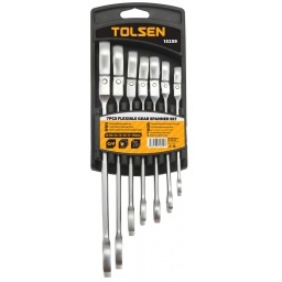 Set Tolsen Llave con criquet c/m�vil 8mm-19mm 15259