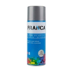Aerosol Franca Esmalte Plata Super Metalizado 400ml. Ref.1580