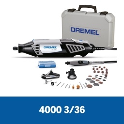 Minitorno Dremel 4000 con 36 accesorios y 3 aditamentos