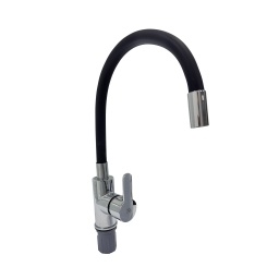 Monocomando cocina mesada bce Montalbo Pico Flexible negro