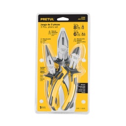 Jgo.3 Alicates (PEL-8PXPPC-6PXPCD-6PX) PRETUL  JGO-PIN3X