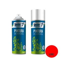 Pintura aerosol Slender 400ml.PInt.y ext.Rojo Fluo (1001)
