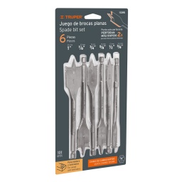 Jgo.6 mechas chatas 3 ptas (de 3/8 a 1)  TRUPER J-BPT-6