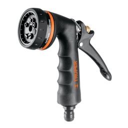 Pistola metal cubierta PVC 8 func. + CLICK-M  TRUPER PR-208