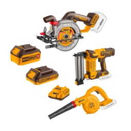 Combo Ingco COSLI240683 Sierra circular + clavadora+ soplador (1x2Ah y 1x4Ah)