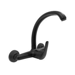 Monocomando cocina Zanetti NERO de pared zinc p.alto Negro