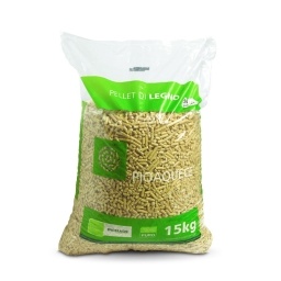 Bolsa 15kg -Pellet de madera certificado - 6mm