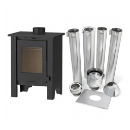 Estufa alto rendimiento le�a Vivion Eco Doble Plus 8kW + Kit Techo