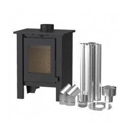 Estufa alto rendimiento le�a Vivion Eco Doble Plus 8kW + Kit Pared