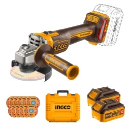 Amoladora Ingco CAGLI2211532 115mm 20V (2 X 5.0Ah y valija)