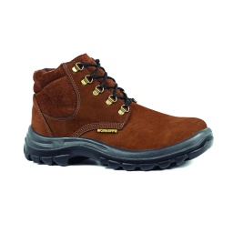 Botn de cuero Top nobuck marrn pta.plstica T:37 WORKSAFE