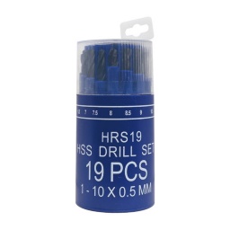 Jgo.19 Mechas HSS laminadas-cil.plstico-1 a 10mm ECEF HRS19