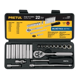 Jgo.22 pzas 16dad+acc(4-13mm)1/4  PRETUL JD-1/4X22MM-P