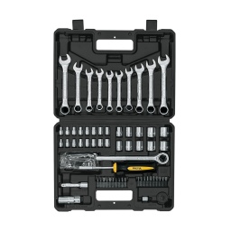 Jgo. 73 pzas (llave combinada dados  y 3/8) PRETUL SET-73