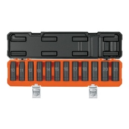 Jgo dados imp.largo enc.12 12pz 10a21mm TRUPER JDI-12X12ML